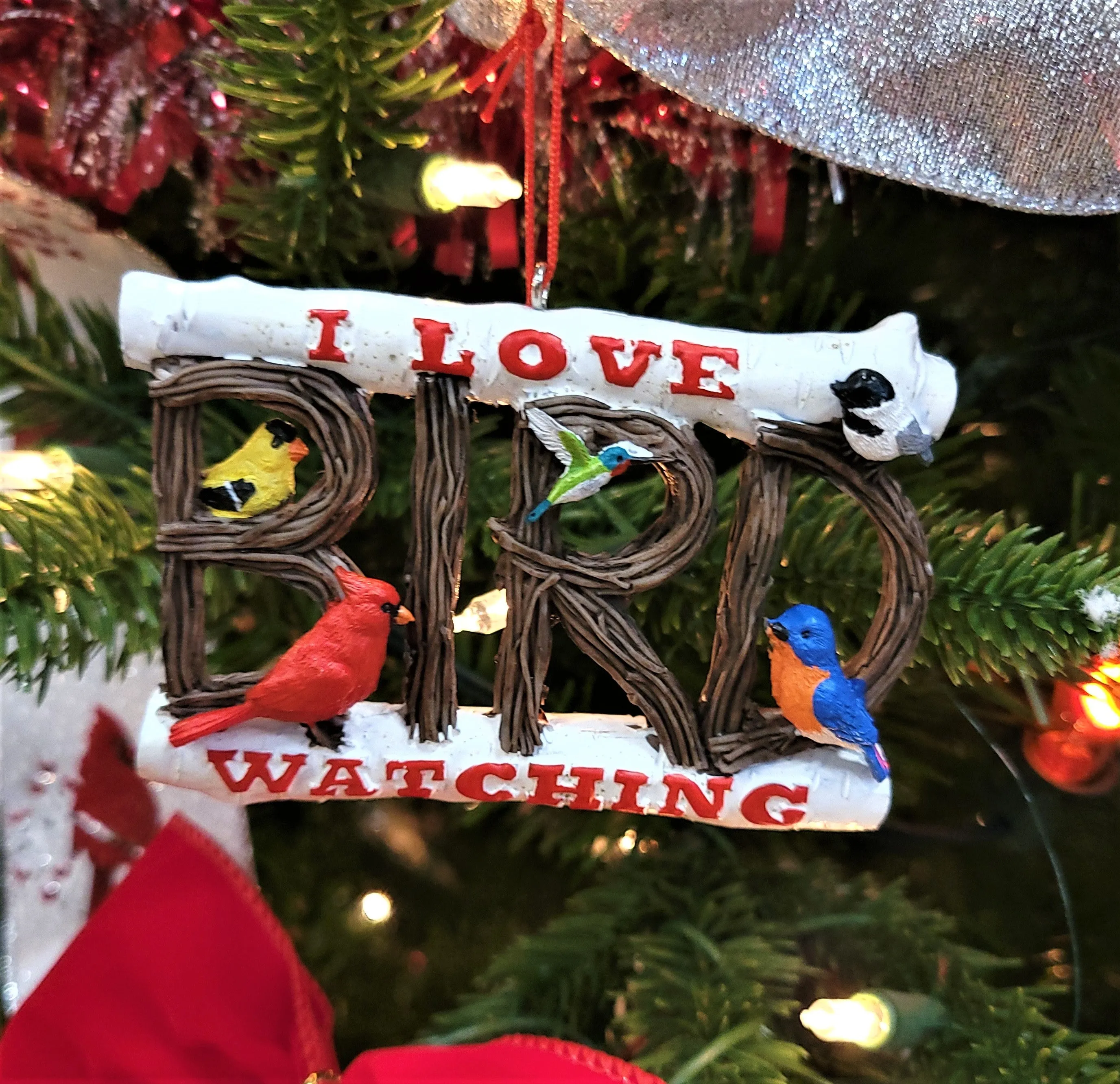"I Love Bird Watching" Ornament