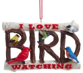 "I Love Bird Watching" Ornament