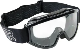 Raider 26-010 Black Frame/Clear Single Lens Impact-Resistant Youth MX Off-Road Goggles
