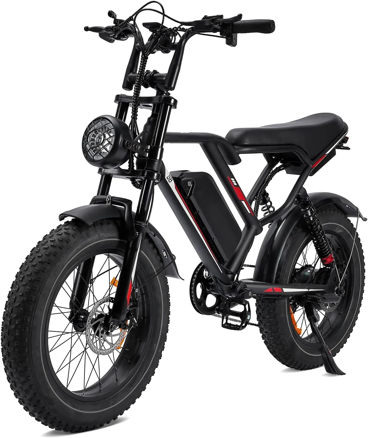 S8 Electric Bike for Adult, 1000W 20" Fat Tire 48V 17.5/20AH Removable Battery, Max 31-70 Miles Electric Motorcycle, 31MPH Shimano 7 Speed Disc Brake Off-Road Mountain Ebike UL2849