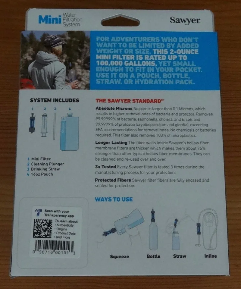 Sawyer Mini Water Filter SP103 Orange