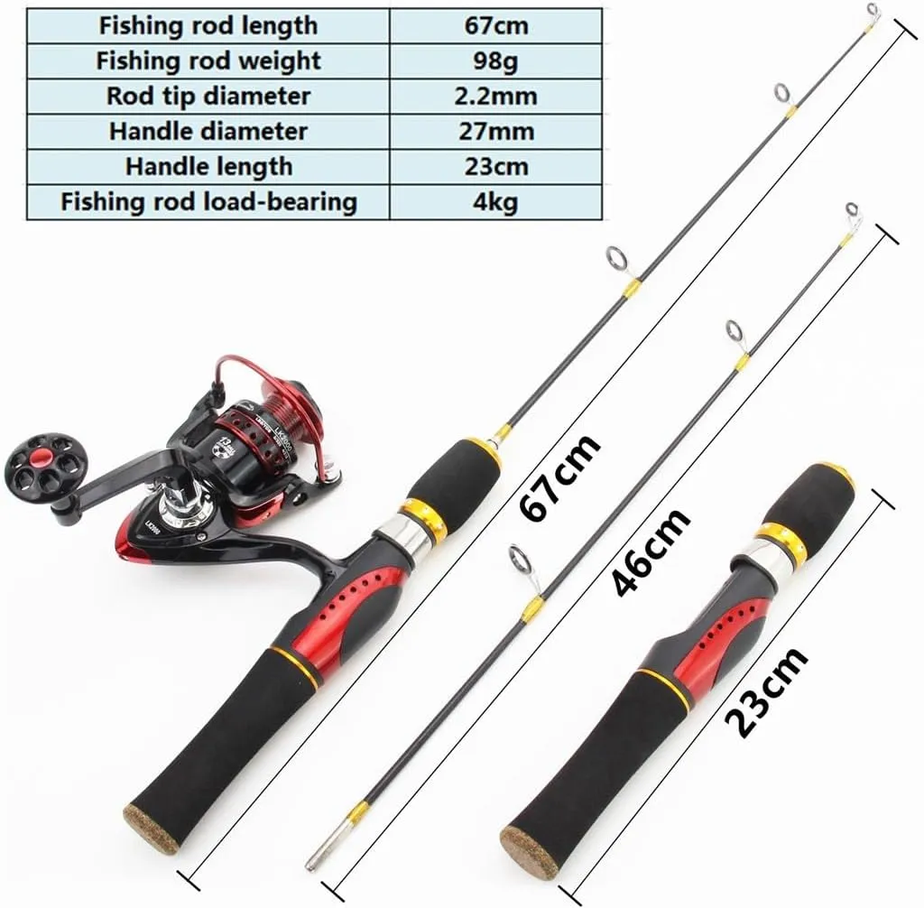 Season Fishing Set 67 Cm Ice Rod Boat Fishing Raft Fishing Tackle Combination