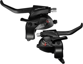 SHIMANO Shift/Brake Lever Set, ST-TX800, Tourney TX, 3X8-SPEED Black