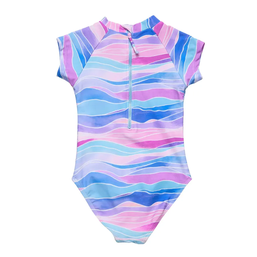 Snapper Rock Water Hues Short Sleeve Surf Suit G60045S - Blue