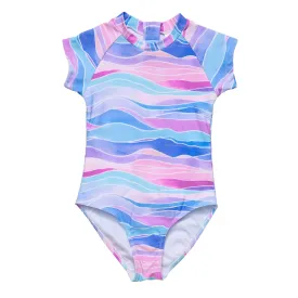 Snapper Rock Water Hues Short Sleeve Surf Suit G60045S - Blue