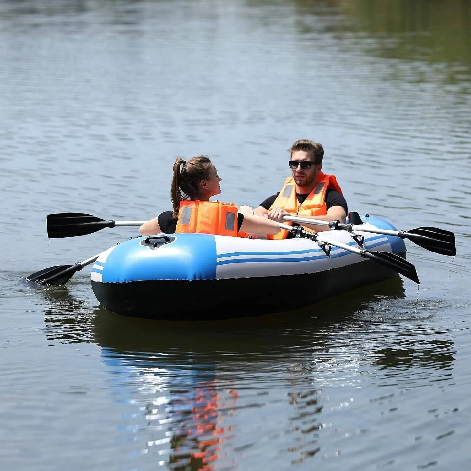 TEmkin Adult Inflatable Boat, Rubber Boat, Inflatable Kayak Kit, Inflatable Kayak, Fishing Boat Kayak (One Color 235 * 135 * 36cm)