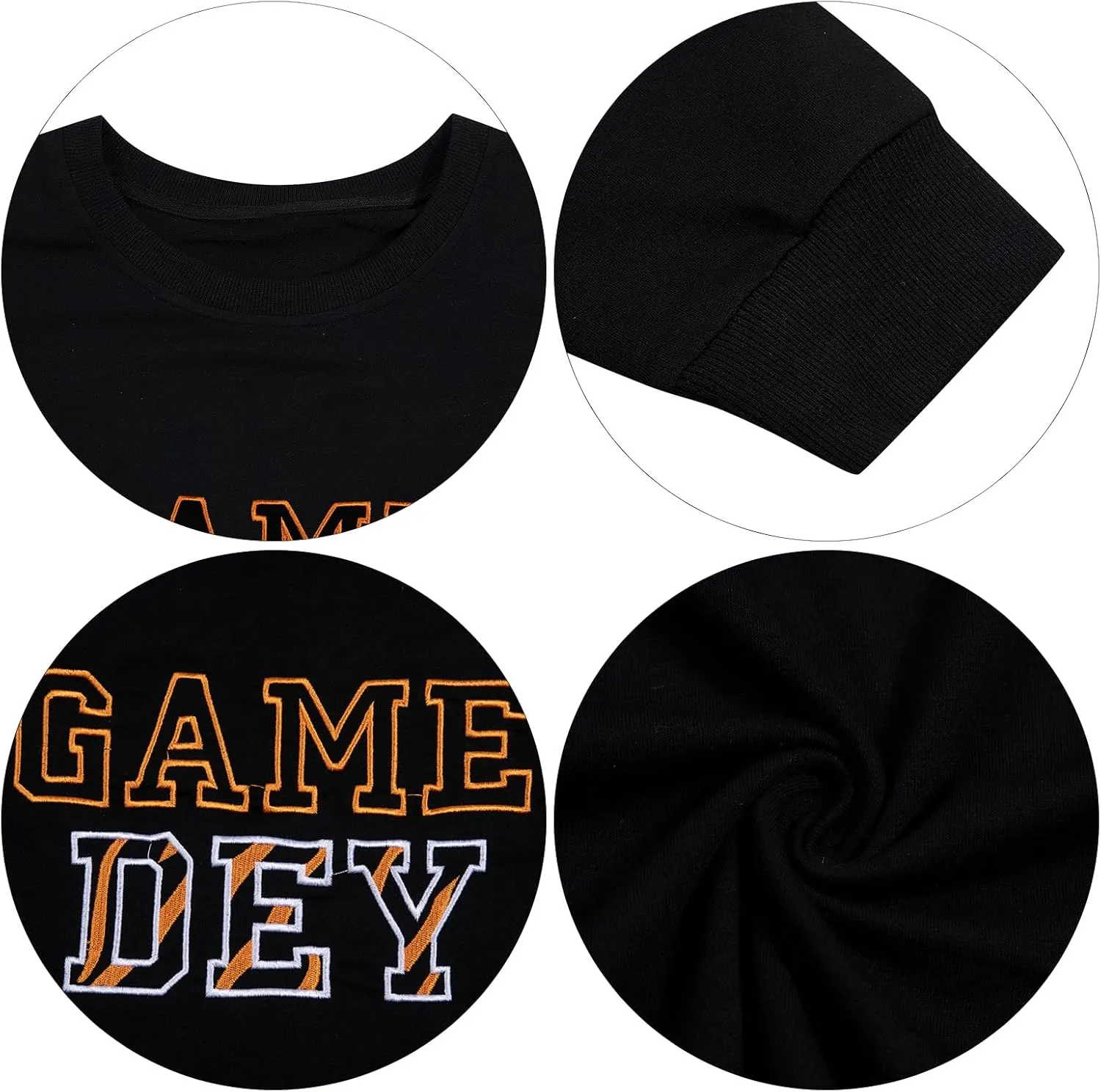 UNIQUEONE Game Day Sweatshirt Women Football Sweatshirts Football Mom Hoodie Touchdown Shirt Casual Crewneck Pullover