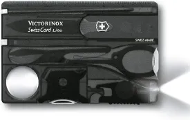 Victorinox Men's Taschenwerkzeug Swisscard Lite Onyx Pocket Knife-Set, Black Transparent, One Size, Alloy Steel