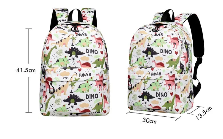 Water Resistant  Dinosaur Backpack Printed School Bags