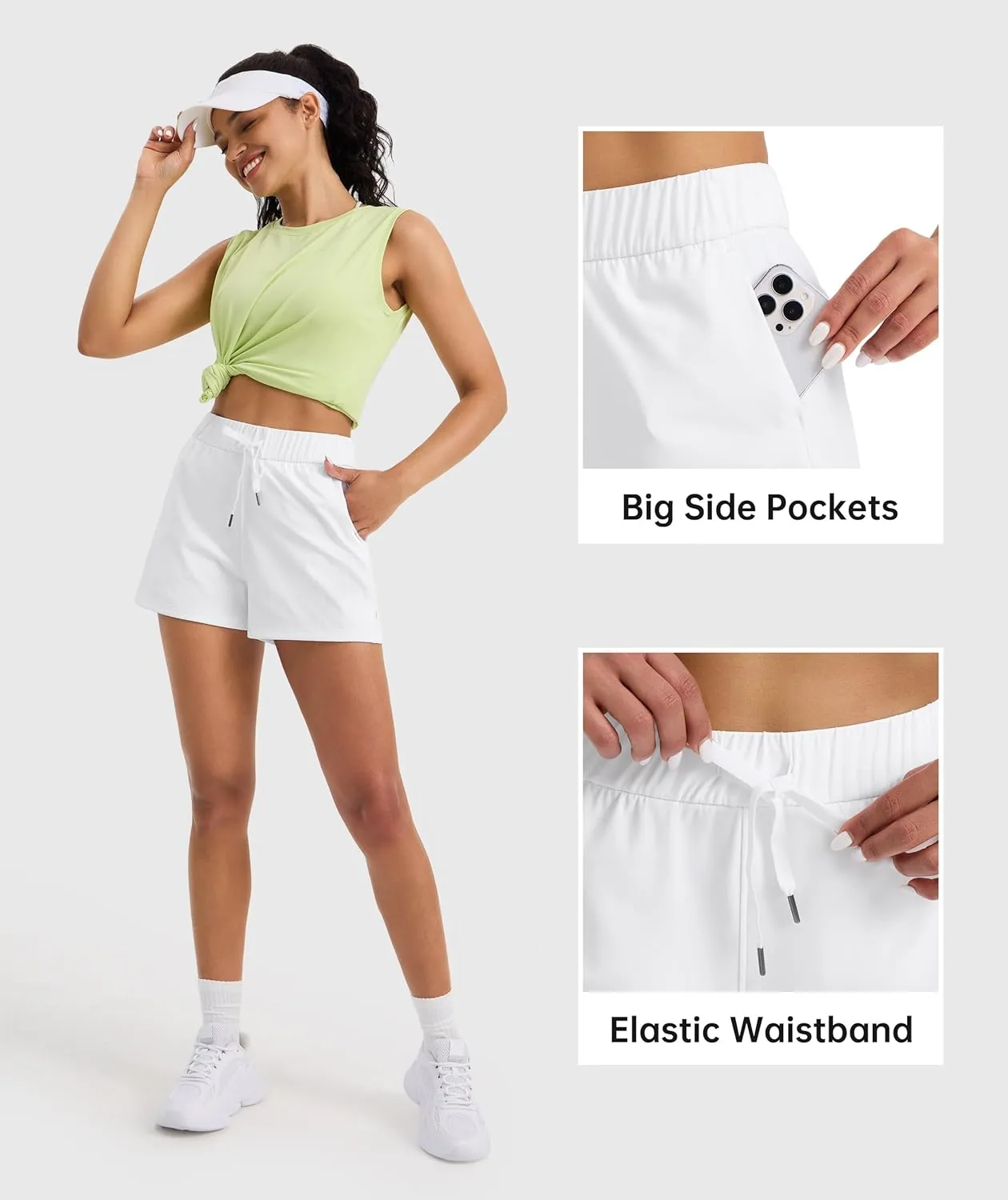 Willit Women's Shorts Hiking Athletic Shorts Yoga Lounge Active Workout Running Shorts Comfy Casual with Pockets 2.5"