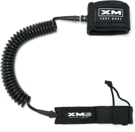 XM Stand-UP Paddle (SUP) 6ft-12ft Leash, Big Wave Cord Thickness (.313in), Key Pocket, Unbreakable Swivels, Detachable Railsaver, Made in USA